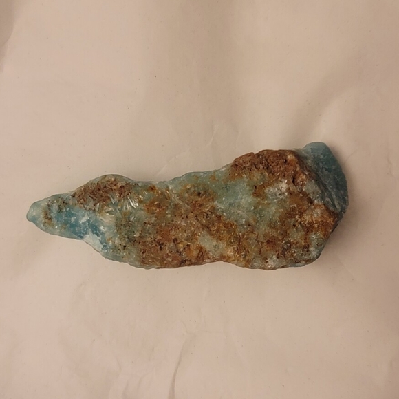 Raw Bright Blue Botryoidal Aragonite Specime Chunk Crystal Rough On A Matrix - Picture 7 of 14